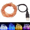 Guirnalda de Luces LED Cálidas de Alambre de Cobre