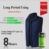 11 Areas Electric Heated Vest Washable Usb Charging Electric Heating Warm Jacket Smart Control For Hunting Blue